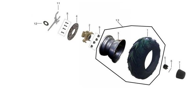 FRONT RIM 8*5.5AT-4/88 67 SETOVER+20 - Mönkijän vanteet 8" ja pienemmät - 168330 - 1