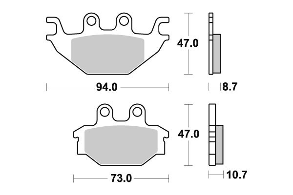 Jarrupalat Kymco MXU 250-500 - Jarrupalat - 650 - 1