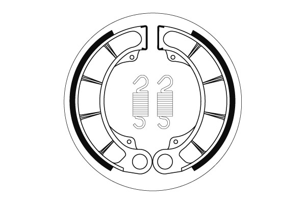 Sbs jarrukengät 2207 Taakse - Jarrupalat - 710 - 1