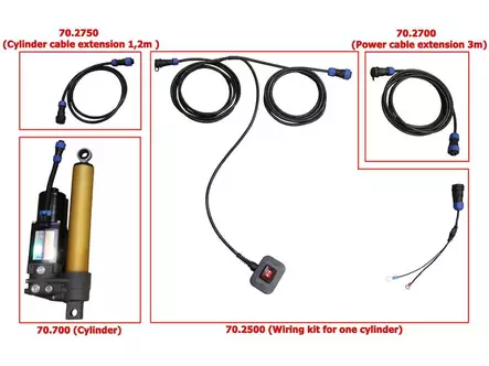 Johtosarjan sylinterin jatkojohto 1,2m - Mönkijän hydrauliikka - 172711 - 2