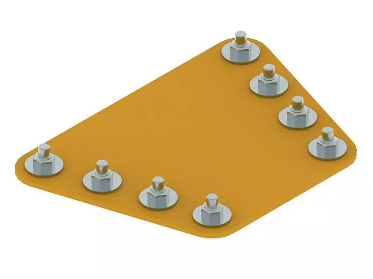 V-Auran joustoliitos / suoja - Mönkijän puskulevyjen varaosat - 147821 - 1