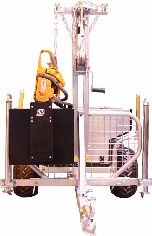 Varustelaatikko moottorisahatelineellä - Mönkijän peräkärryjen lisävarusteet - 1000000611 - 1