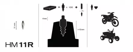 Ruuvattava kilpanasta 100kpl HM11R - Mönkijän lumiketjut ja nastat - 128752 - 1