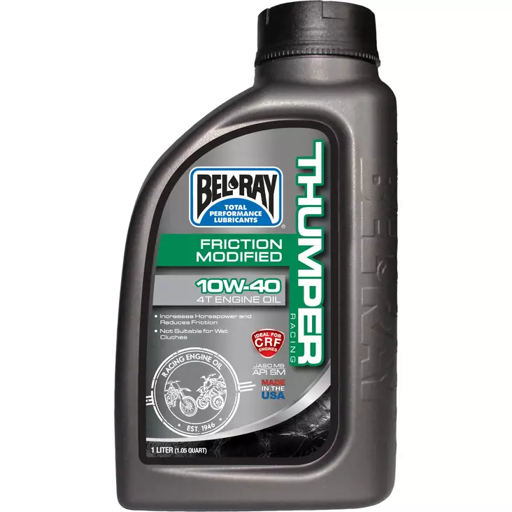 Bel-Ray THUMPER FRICT.MOD. RACING 10W-30 - Moottoriöljyt - 907133 - 1