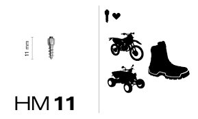 Ruuvinasta HM11 150kpl - Mönkijän lumiketjut ja nastat - 56733 - 1