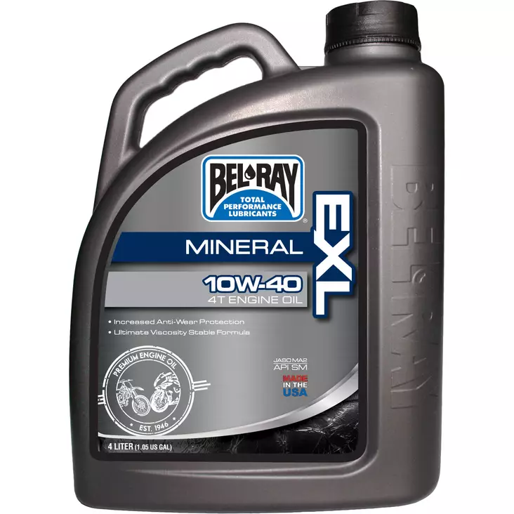 Bel-Ray EXL Mineral 4T 10W-40 4L - Moottoriöljyt - 2044 - 1