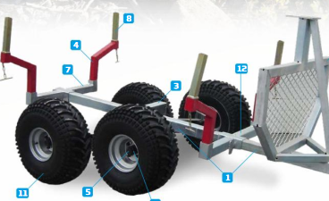 Pankkojen pidike (punainen) - Mönkijän peräkärryjen lisävarusteet - 906964 - 1