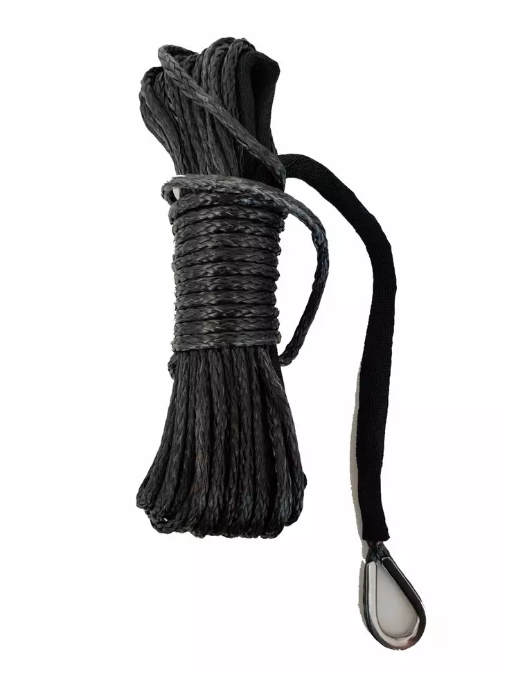 Vinssiköysi 5mm 15m musta / harmaa - Mönkijän vinssiköydet ja vinssivaijerit - 137625 - 1