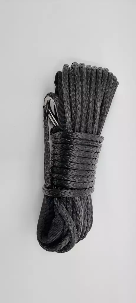 Vinssiköysi 6mm 15m musta-harmaa - Mönkijän vinssiköydet ja vinssivaijerit - 137626 - 1