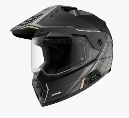 SENA OUTLANDER Adventurekypärä Mattamust - Adventure Kypärät - 192914447 - 1