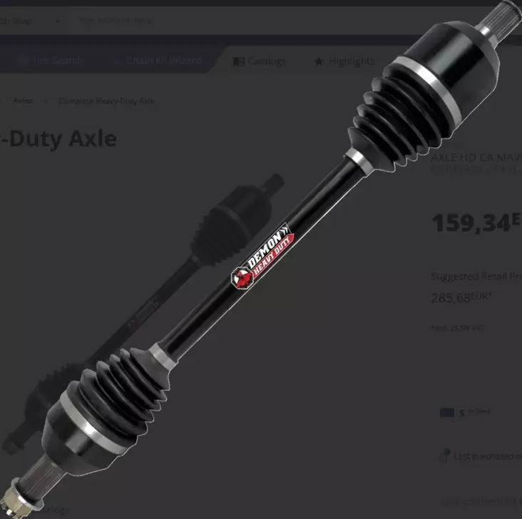 Demon vahvistettu vetoakseli taakse - Mönkijän vetoakselit - 169777 - 2