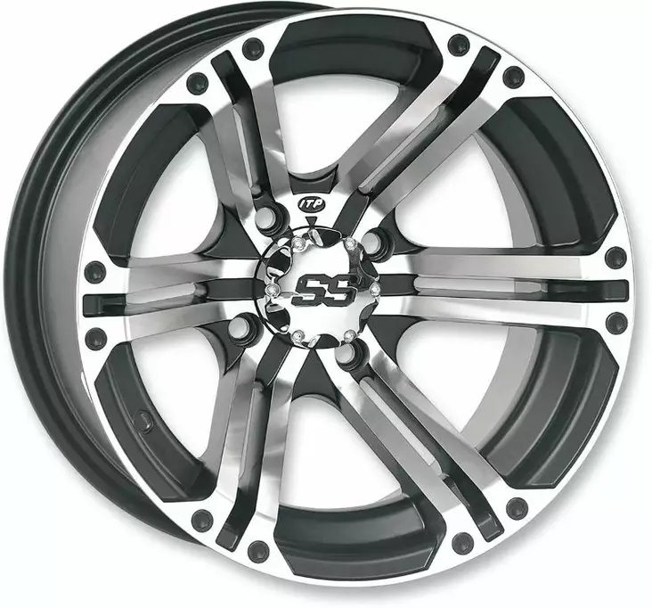 SS212 12" Vannesarja 4x110 Machined jäykkäp. - Mönkijän vannesarjat 12" - V212121102M - 1